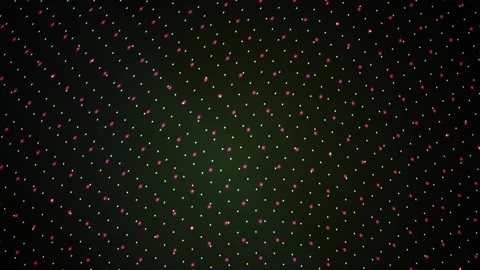 Abstract dark background with glowing red and green laser light dots pattern. Stock Footage 346320477