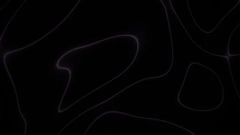 Abstract dark background with glowing topographic contour lines. Stock Footage 334429361