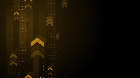 Abstract dark background with glowing upward arrows and dotted vertical lin.. Stock-Footage 334750958