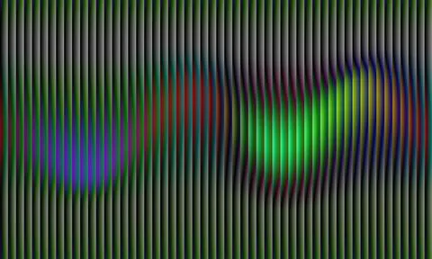 Abstract Dark Background with Glowing Vertical Lines and Vibrant Multi-Colo.. Stockillustratie