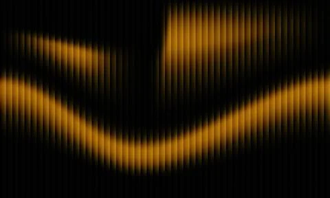 Abstract dark background with golden vertical bars and wavy yellow light gr.. 스톡 일러스트