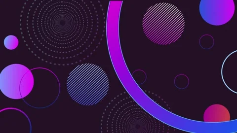 Abstract dark background gradient circles dotted spiral patterns animation Stock Footage 335098539