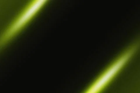 Abstract dark background with grainy lime green light beams on opposite cor.. Stock Illustration