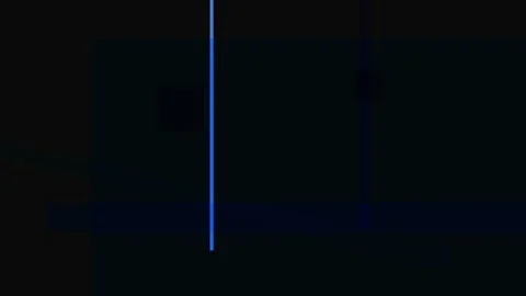 Abstract dark background with intersecting blue lines and a small dark square Stock Footage 335431103