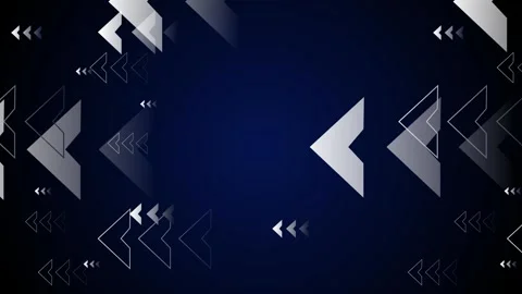 Abstract dark background with layered silver chevron arrows pointing left a.. Stock Footage 335100804