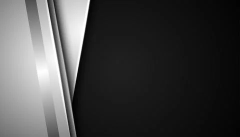 Abstract dark background with lines. Modern overlapping background Stock Illustration