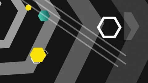 Abstract dark background, movement of geometric shapes of different shapes. Stock Footage 281637224