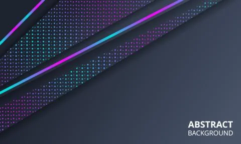 Abstract Dark Background With Neon Light Stock Illustration