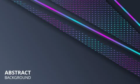 Abstract Dark Background With Neon Light Stock Illustration