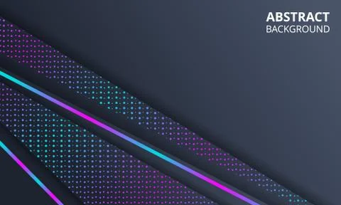 Abstract Dark Background With Neon Light Stock Illustration