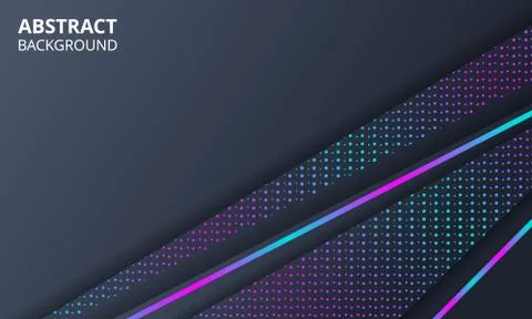 Abstract Dark Background With Neon Light Stock Illustration