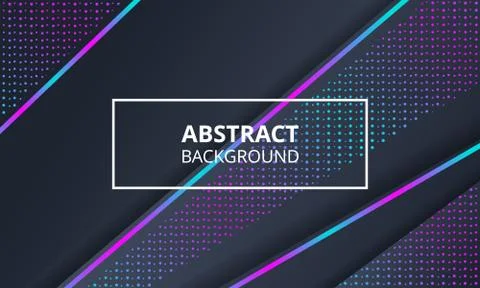 Abstract Dark Background With Neon Light Stock-Illustration