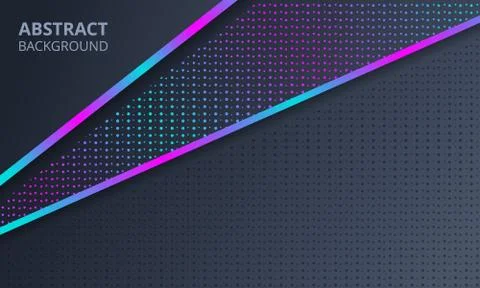 Abstract Dark Background With Neon Light Stock-Illustration