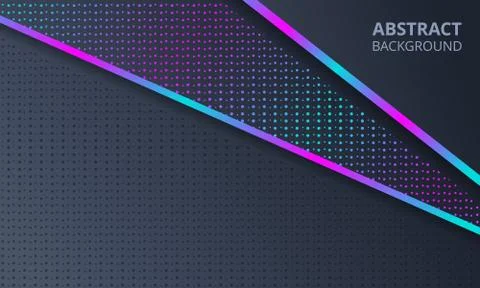 Abstract Dark Background With Neon Light Stock-Illustration