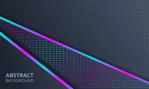 Abstract Dark Background With Neon Light Stock Illustration