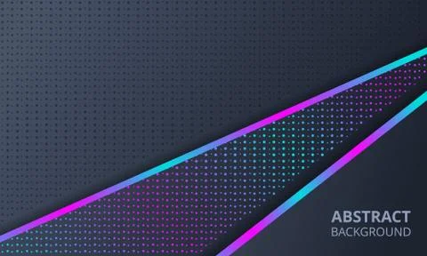 Abstract Dark Background With Neon Light Stock-Illustration