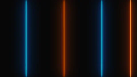 Abstract dark background with neon vertical lines, computer generated. 3d render Stock Footage 137083113