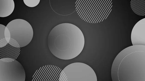 Abstract dark background with overlapping circles and dotted/striped accent.. Stock Footage 337073916