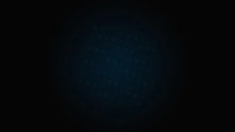 Abstract dark background with a pattern of faint glowing blue circular rings Stock Footage 339619324