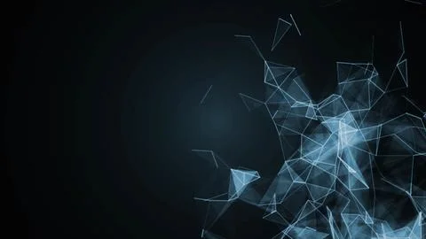 Abstract dark background with plexus in the corner of the screen for presen.. Stock Illustration