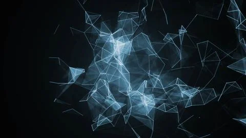 Abstract dark background with plexus in the middle of the screen for presen.. Stock Illustration