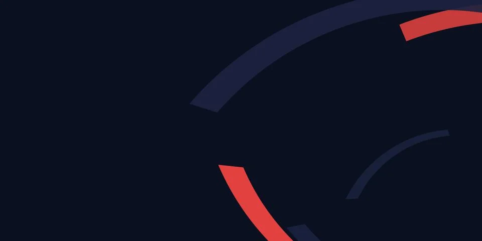 Abstract dark background with red and blue curved lines Stock Illustration
