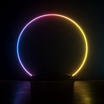 Abstract dark background ring from bright plasma Stock Photos