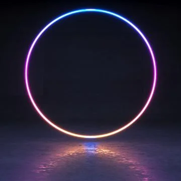 Abstract dark background ring from bright plasma Stock Photos