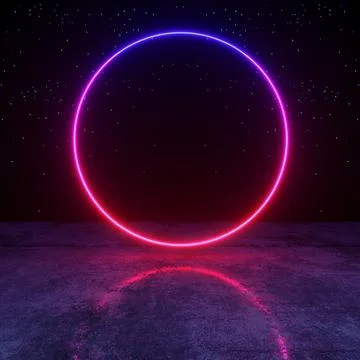 Abstract dark background ring from bright plasma Stock Photos