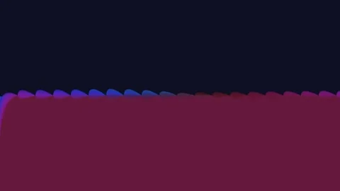 Abstract dark background with a row of vibrant purple and blue jagged shapes 库存影片 335117790