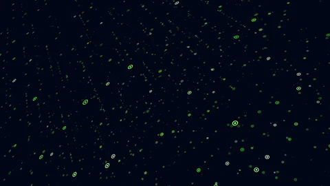 Abstract dark background with scattered green dots Vídeos de archivo 270395367