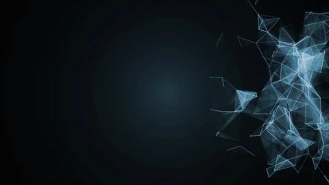 Abstract dark background with screen side plexus Stock Illustration