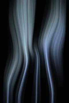 Abstract Dark Background with Silver and Blue Vertical Wavy Motion Blur Lines Stock Illustration