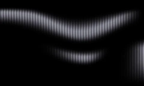 Abstract dark background with silver vertical stripes and wavy metallic lig.. Stock-Illustration