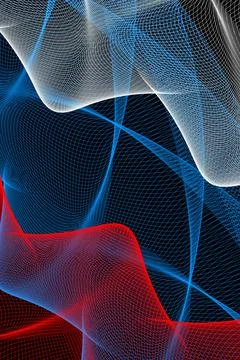 Abstract dark background with smooth colored lines Stock Illustration
