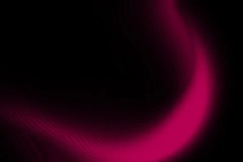 Abstract dark background with smooth glowing magenta light wave curve Stock Illustration