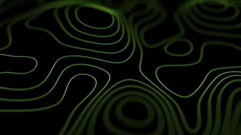 Abstract dark background with smoothly moving liquid lines and changing colors Stock Footage 253372291