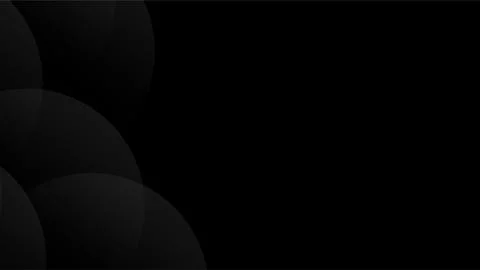 Abstract dark background with soft black spherical shapes on the left side. Stock Illustration