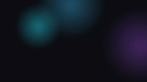 Abstract dark background with soft glowing blue and purple light orbs Video stock 335117688