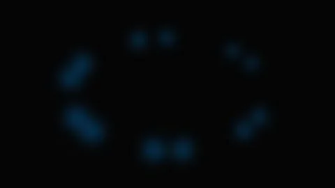 Abstract dark background with soft glowing blue circular light patterns Stock Footage 339616613