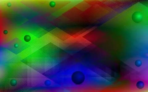 Abstract dark background with spheres and intersecting diagonal lines and s.. Stock Illustration