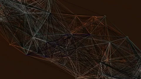 Abstract dark background with subtle geometric wireframe overlay and digita.. Stock Footage 342203313