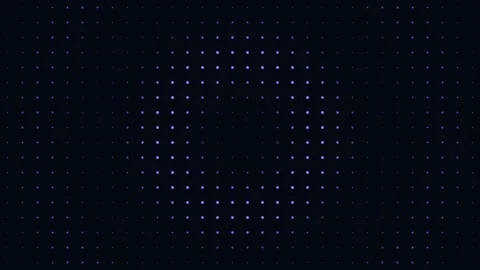 Abstract dark background with a subtle grid of glowing purple light points Video stock 335117271