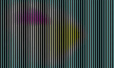 Abstract Dark Background with Vertical 3D Metallic Stripes and Soft Neon Co.. Stockillustratie