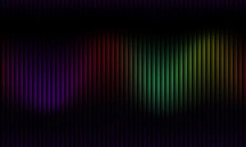 Abstract dark background with vertical glowing stripes and colorful gradien.. Stock-Illustration