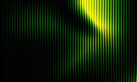 Abstract Dark Background with Vertical Green Neon Stripes and Vibrant Light.. Stock Illustration