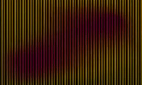 Abstract dark background with vertical metal bars pattern and glowing red n.. Illustrazione stock