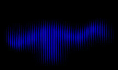 Abstract dark background with vertical parallel stripes and vibrant blue ne.. Stock-Illustration