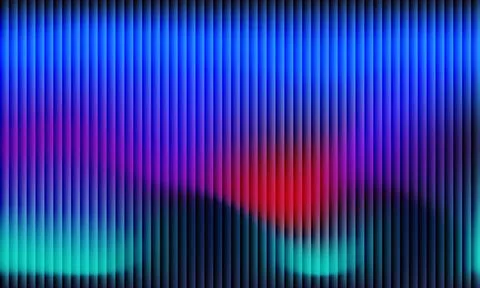 Abstract dark background with vertical parallel stripes and vibrant blue Stock-Illustration