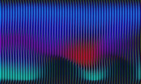 Abstract dark background with vertical parallel stripes and vibrant blue, p.. Stock-Illustration